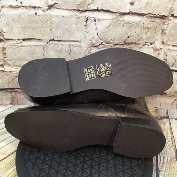 Brown Stretch Wingtip Slip On Chelsea Ankle Boots Various Sizes - Picture 6 of 7